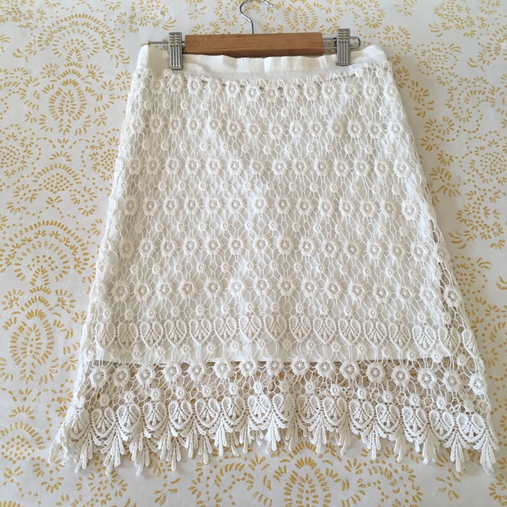 Cream Midi Skirt
